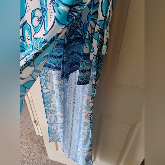 Womens Lilly Pulitzer Donna Maxi Romper Succulent Blue Size 2 Never worn - Picture 2 of 11